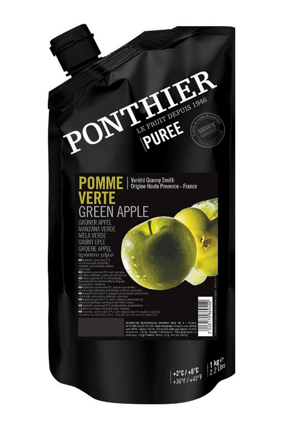 Ponthier Frugtpuré Green Apple / Æble, 1kg