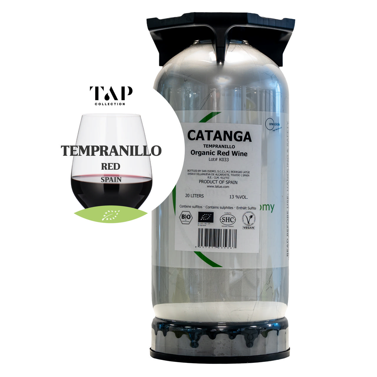 Tap Collection, Tempranillo Red, Fustage, 20L, ØKO