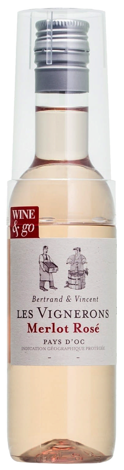 Les Vignerons Rosé m/glas (12x18,75cl)