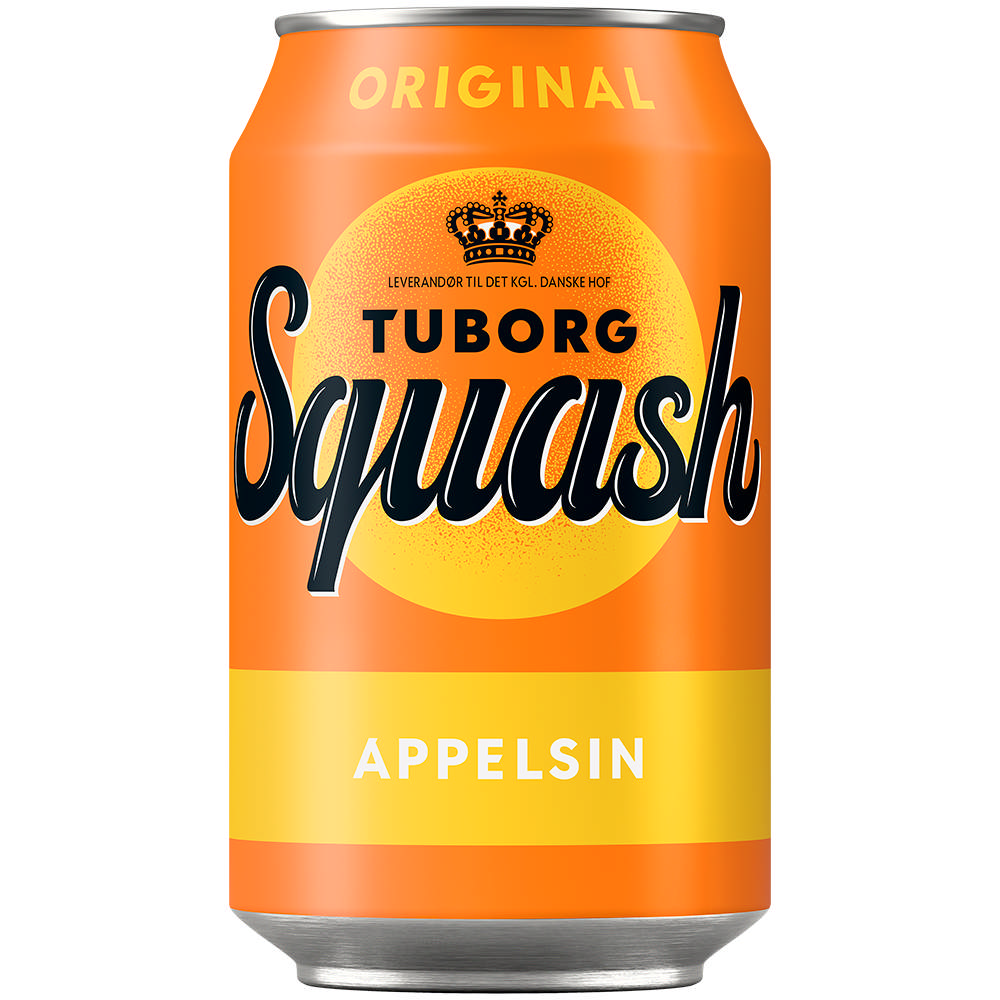 Tuborg Squash Appelsin, Dåse (24x33cl +pant)