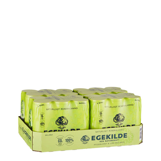 Egekilde Hyldeblomst/lime m/brus DS(24x33cl +pant)