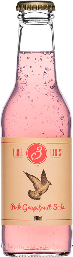 Three Cents Pink Grapefruit Soda (24x20cl +pant)
