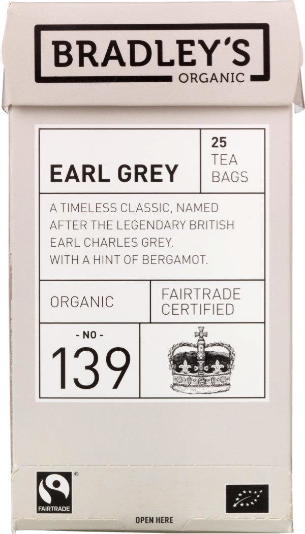 Bradley´s Earl Grey Org. FT (4x25breve pr. pakke)