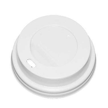 Plastlåg, m. drikkehul Ø80mm (100 stk/ps), BIO