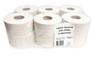 Toiletpapir, WeCare Jumbo2-lags,hvid,160m(12rl/krt