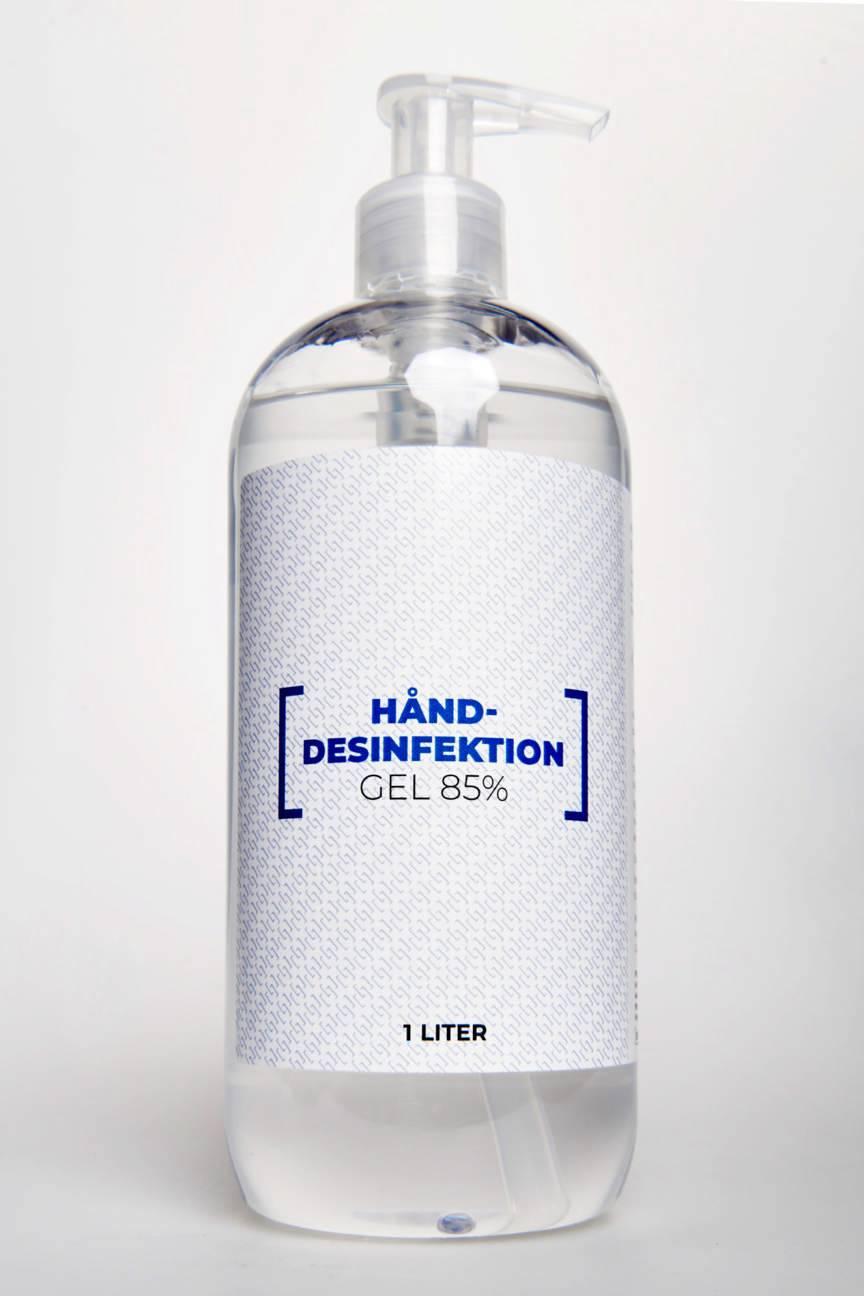 Hånddesinfektion, 85% Gel u/pumpe, Parfumerifri 1L
