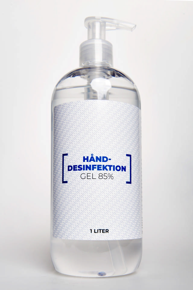 Hånddesinfektion, 85% Gel u/pumpe, Parfumerifri 1L