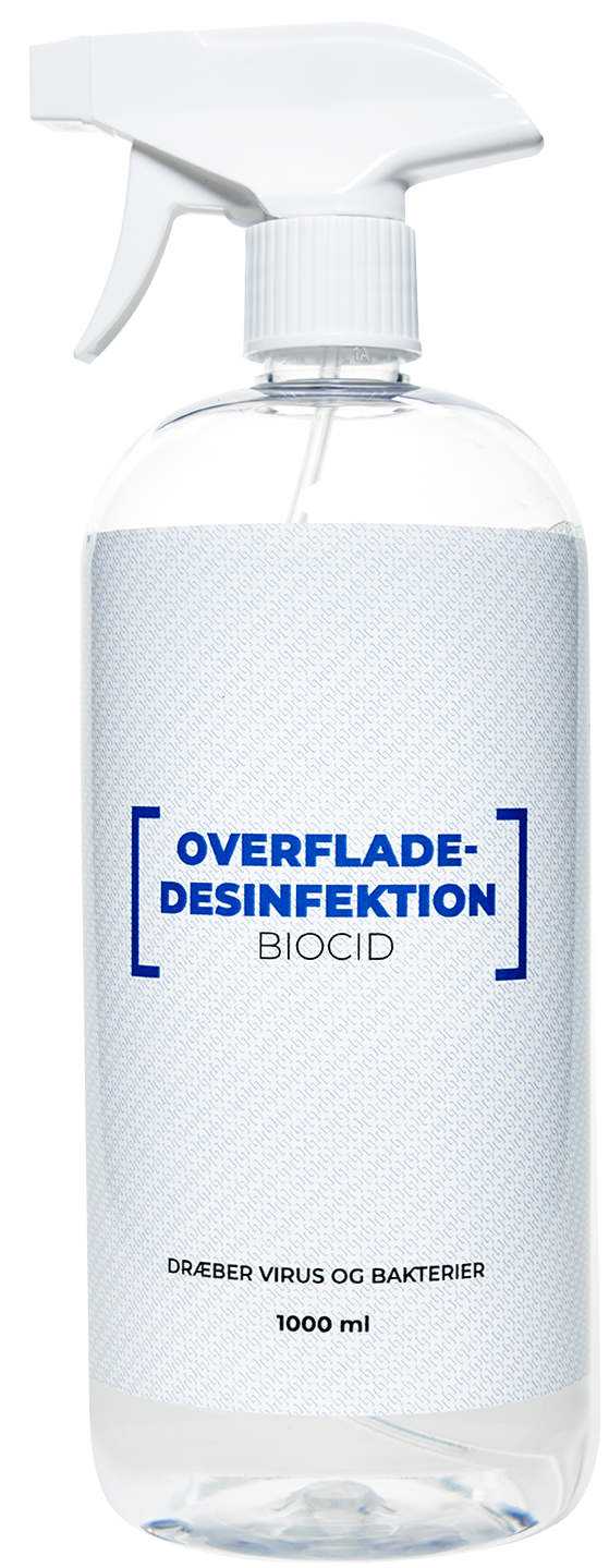 Desinfektion, Overflade, Biocid m/spray, 1L