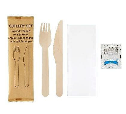 Bestik, 5-i-1, Træ 16x16,5x11cm (500 stk/ks) BIO