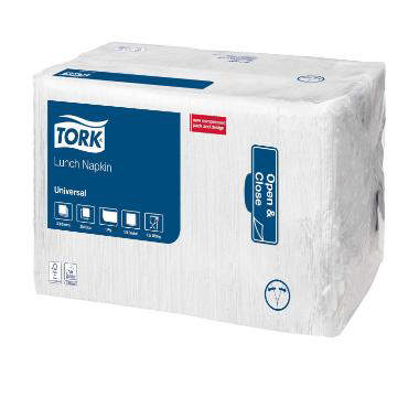 Servietter, Hvid, 33x33, 1-lags (8x500 stk/krt)